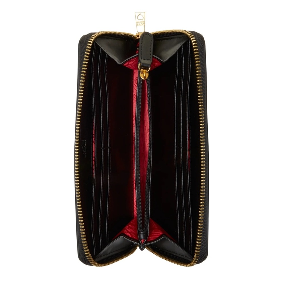 LOVE MOSCHINO Portafogli Pu Nero Zip Around Wallet - Picture 4 of 10